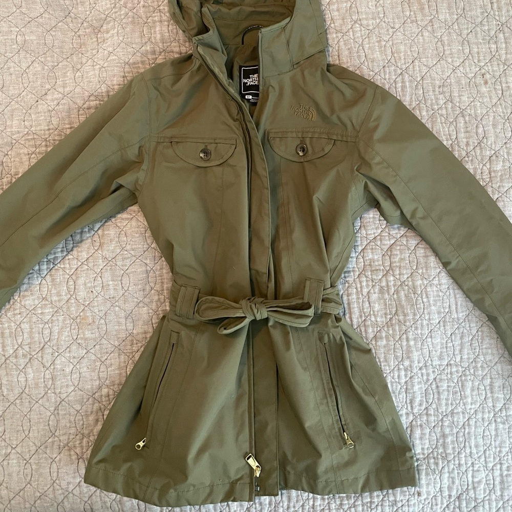 North Face Rain Jacket in Olive